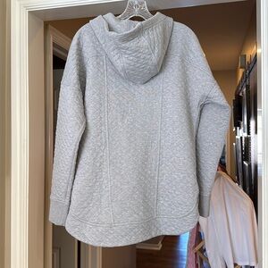 Patagonia grey quilted zip hooded jacket